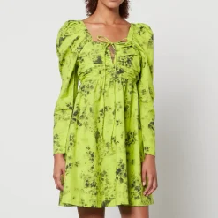 Dresses|Dresses|Puma Ganni Floral-Print Organic-Cotton Mini Dress - EU 36/UK 8