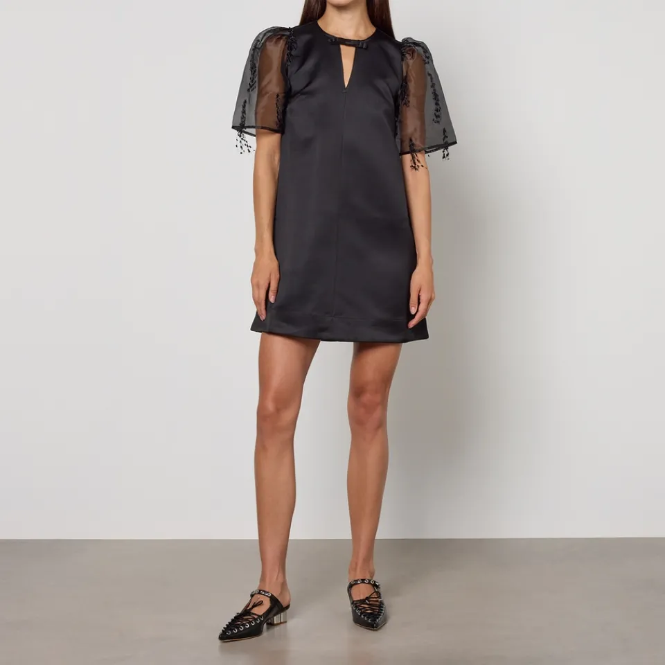 Dresses|Dresses|Coach Ganni Fringed Organza Mini Dress - UK 6