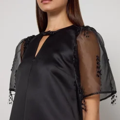 Dresses|Dresses|Coach Ganni Fringed Organza Mini Dress - UK 6