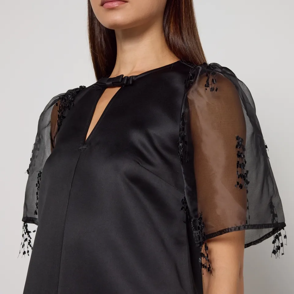 Dresses|Dresses|Coach Ganni Fringed Organza Mini Dress - UK 6