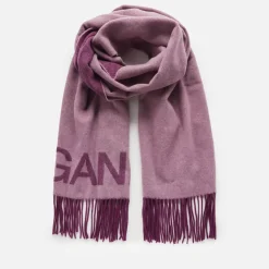 Scarves|Assouline Ganni Fringed Recycled Wool-Blend Scarf