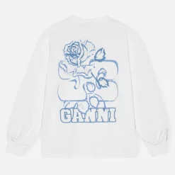 Loungewear|T-Shirts And Tops|Maison Kitsuné Ganni Future Rose Cotton-Jersey T-shirt - XL