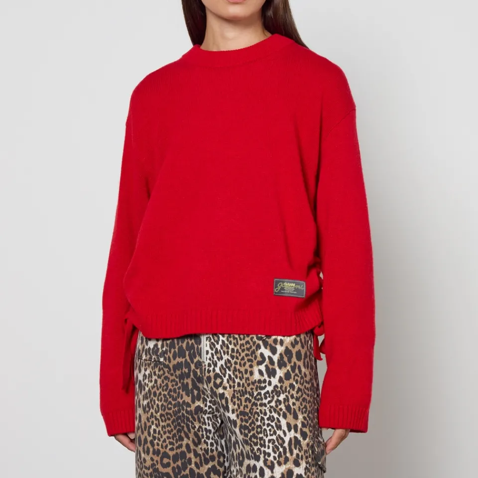 Loungewear|Knitwear|Ganni Future Wool-Blend Oversized O-Neck Jumper - XXS/XS