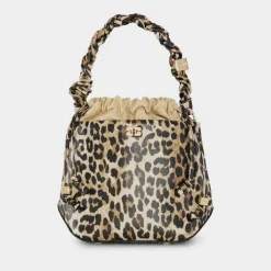 Bags|Ganni Bou Leather-Blend Bucket Bag