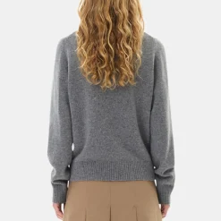 Loungewear|Knitwear|Golden Goose Ganni Graphic Bunny Crewneck Wool-Blend Knit Jumper - XS