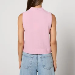 T-Shirts And Tops|Ganni Graphic Intarsia-Knit Vest - S