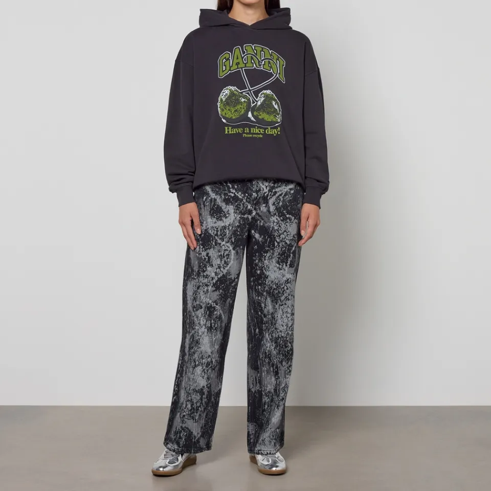 Loungewear|Sweatshirts|By Malene Birger Ganni Isoli Cherries Oversized Cotton-Jersey Hoodie - XXS/XS