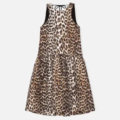 Dresses|Dresses|Ganni Leopard-Jacquard Midi Dress - EU 42/UK 14
