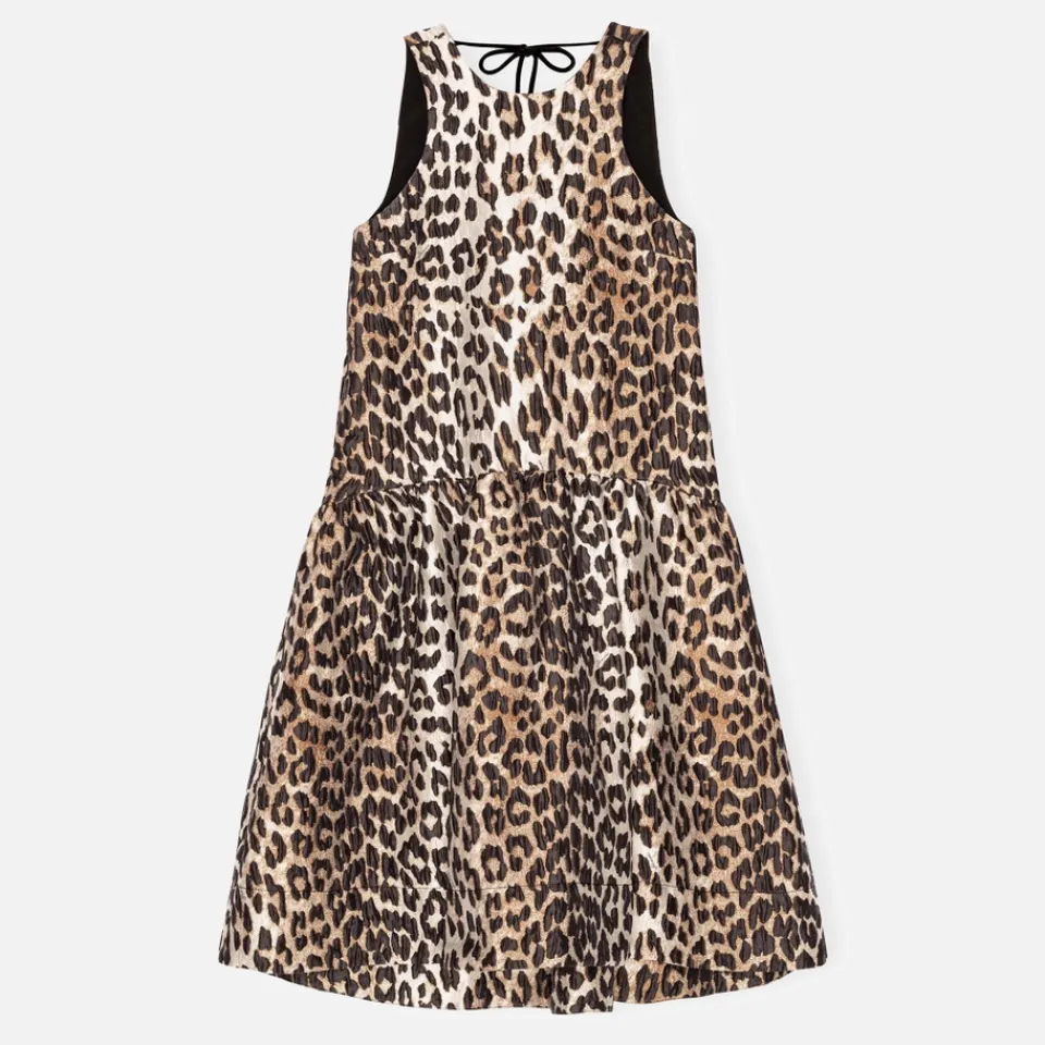 Dresses|Dresses|Ganni Leopard-Jacquard Midi Dress - EU 42/UK 14