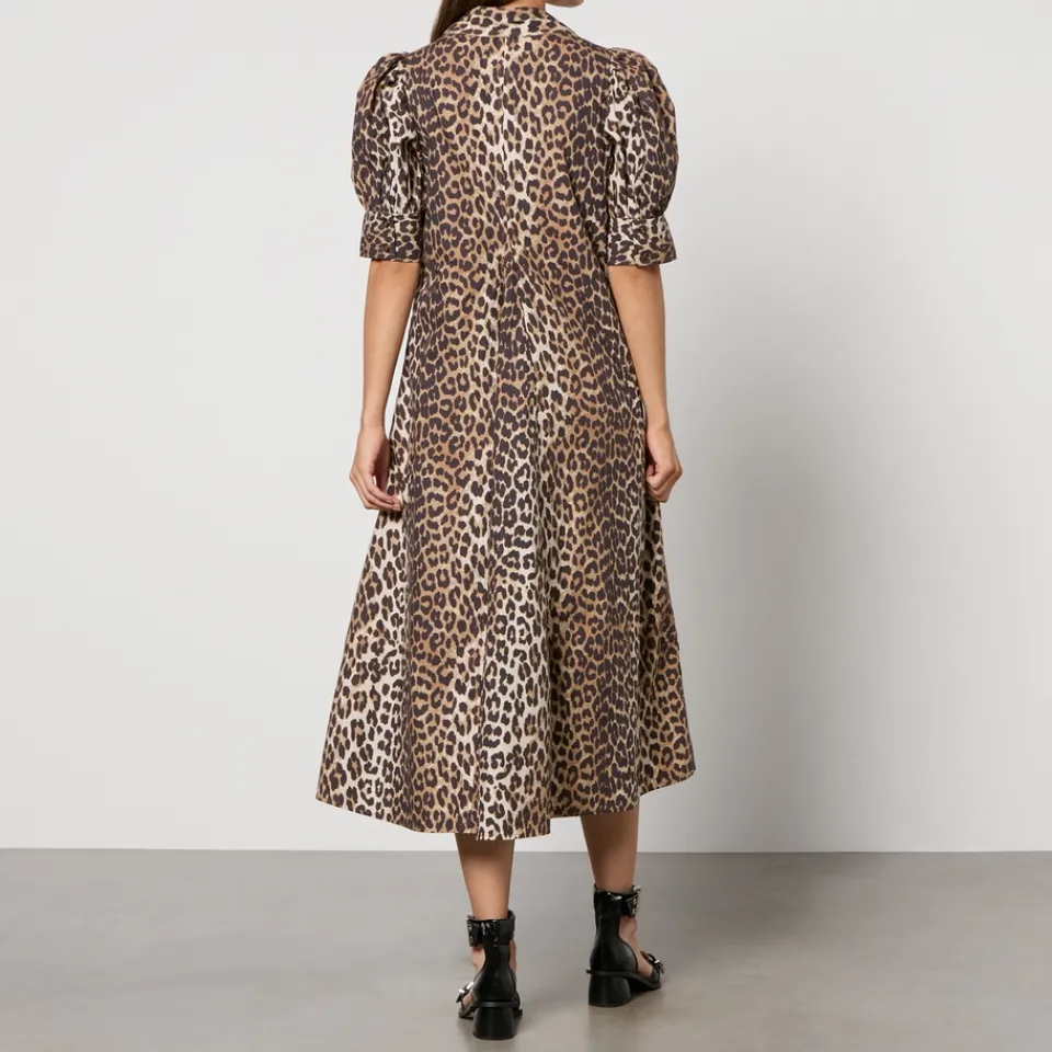 Dresses|Dresses|Calvin Klein Ganni Leopard-Print Cotton-Poplin Maxi Dress - EU 34/UK 6
