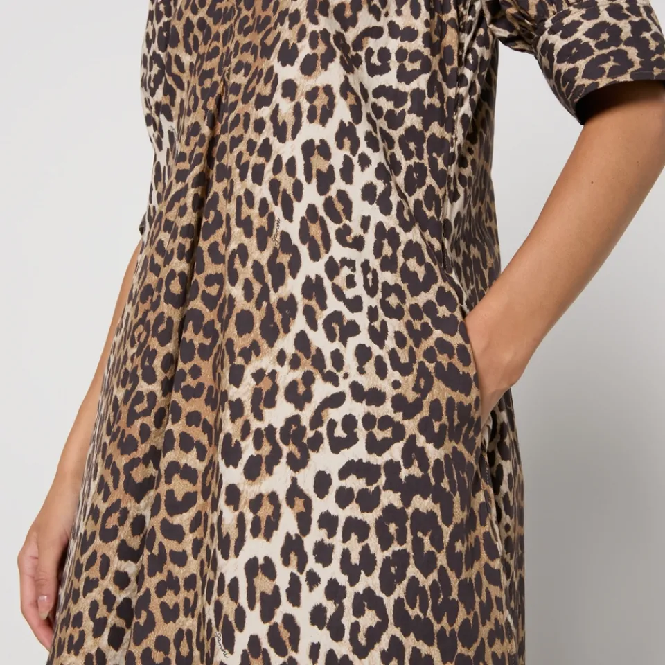 Dresses|Dresses|Calvin Klein Ganni Leopard-Print Cotton-Poplin Maxi Dress - EU 34/UK 6