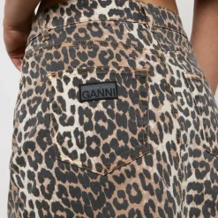 Skirts|Skirts|Ganni Leopard-Print Denim Maxi Skirt - EU 34/UK 6