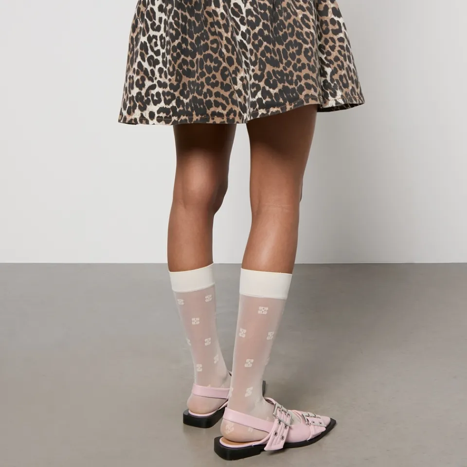 Dresses|Dresses|Ganni Leopard-Print Denim Mini Dress - EU 34/UK 6