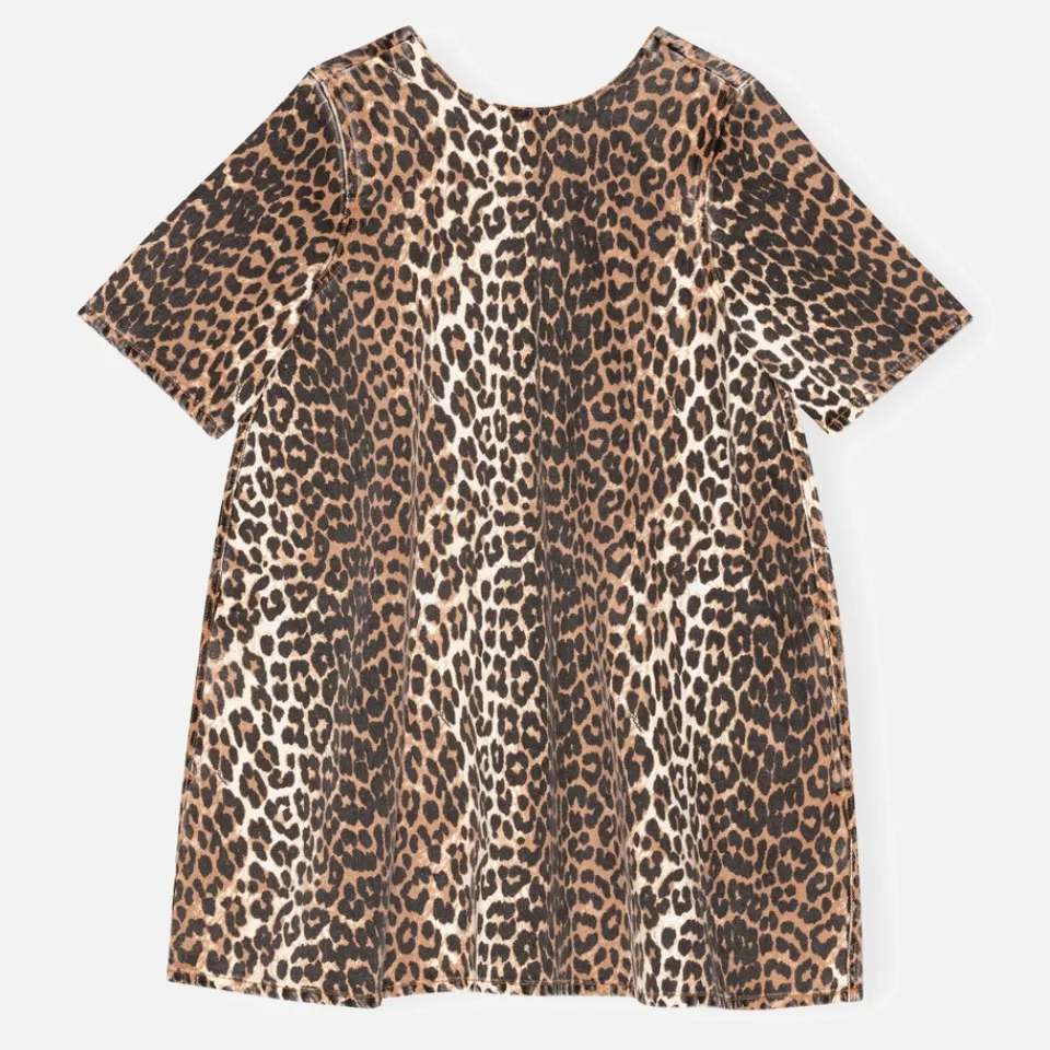 Dresses|Dresses|Dr. Martens Ganni Leopard-Print Denim Open-Back Mini Dress - EU 36/UK 8