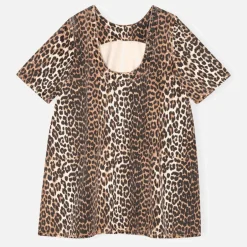 Dresses|Dresses|Dr. Martens Ganni Leopard-Print Denim Open-Back Mini Dress - EU 36/UK 8