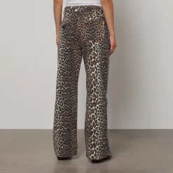 Jeans|Co-Ord Sets|Ganni Leopard-Print Izey Denim Jeans - 26