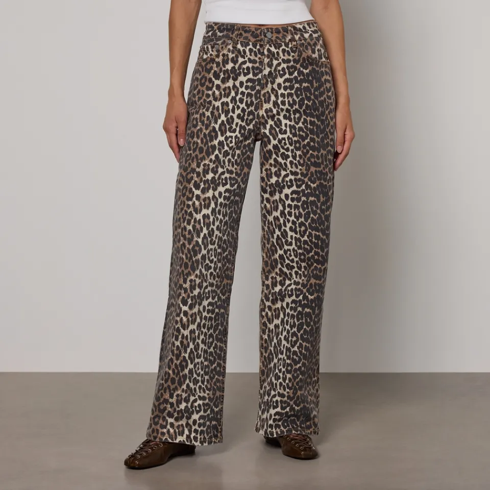 Jeans|Co-Ord Sets|Ganni Leopard-Print Izey Denim Jeans - 26