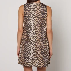 Dresses|Dresses|Dr. Martens Ganni Leopard-Print Nylon Mini Dress - UK 6