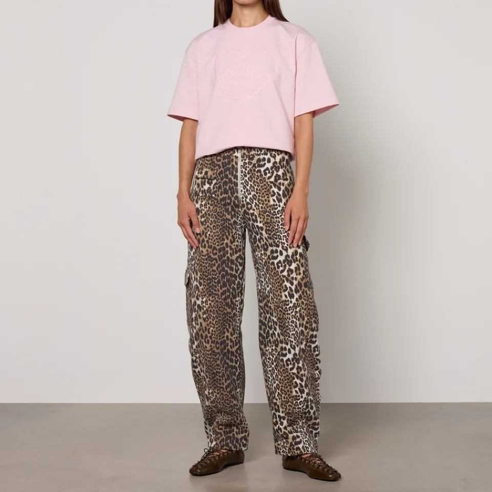 Trousers|Dr. Martens Ganni Leopard-Print Organic Cotton Trousers - XS