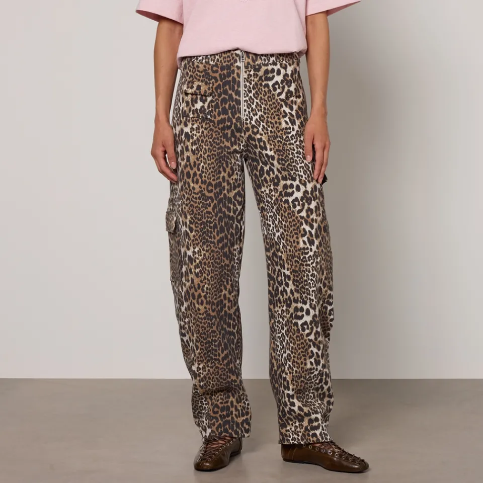 Trousers|Dr. Martens Ganni Leopard-Print Organic Cotton Trousers - XS
