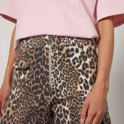 Trousers|Dr. Martens Ganni Leopard-Print Organic Cotton Trousers - XS
