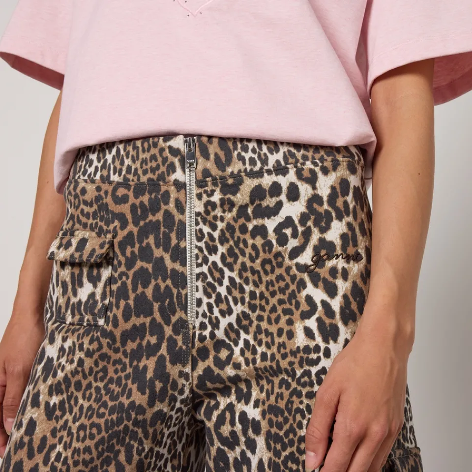 Trousers|Dr. Martens Ganni Leopard-Print Organic Cotton Trousers - XS