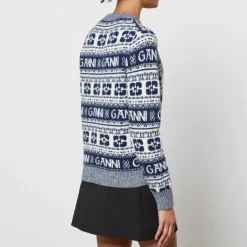 Knitwear|Dr. Martens Ganni Logo-Intarsia Wool-Blend Jumper - XS