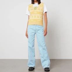 Knitwear|Dr. Martens Ganni Logo-Intarsia Wool-Blend Vest - XXS
