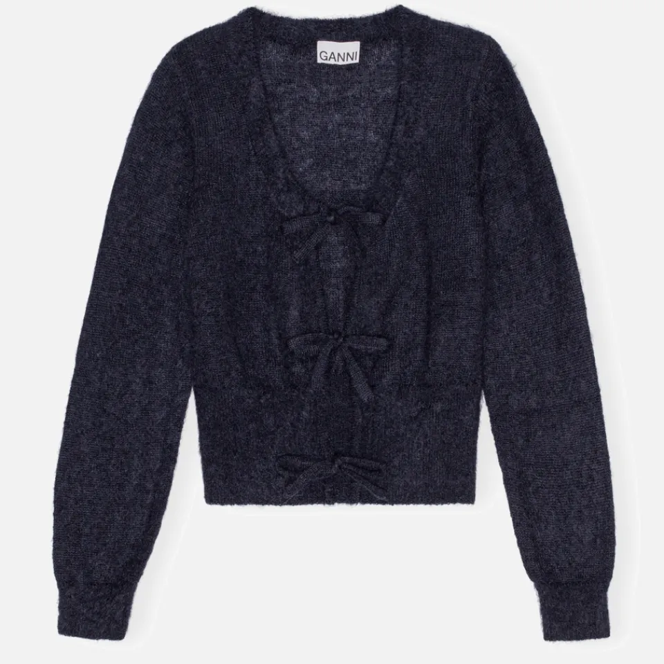 Knitwear|Ganni Mohair-Blend Knit Cardigan - L