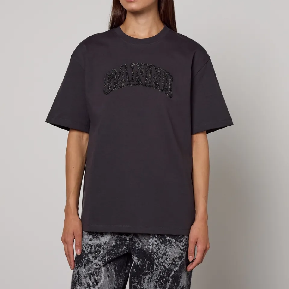 Loungewear|T-Shirts And Tops|Ganni Organic Cotton-Jersey Oversized T-shirt - XS