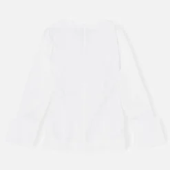 T-Shirts And Tops|Dr. Martens Ganni Organic Cotton-Poplin V-Neck Shirt - 42