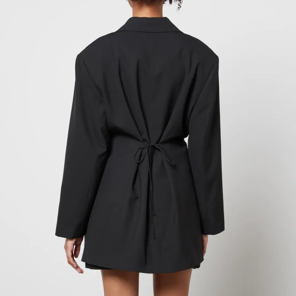 Jackets|Coats|Ganni Oversized Crepe Double-Breasted Blazer - L/XL