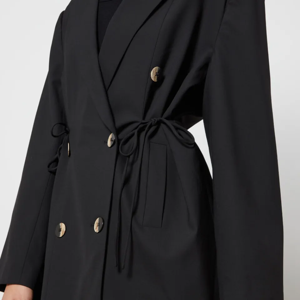Jackets|Coats|Ganni Oversized Crepe Double-Breasted Blazer - L/XL