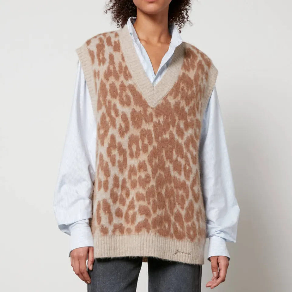 Knitwear|Weekend Max Mara Ganni Oversized Leopard-Jacquard Vest - XXS/XS