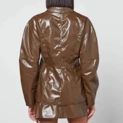 Jackets|Coats|Castañer Ganni Patent Faux Leather Blazer - EU 36/UK 8