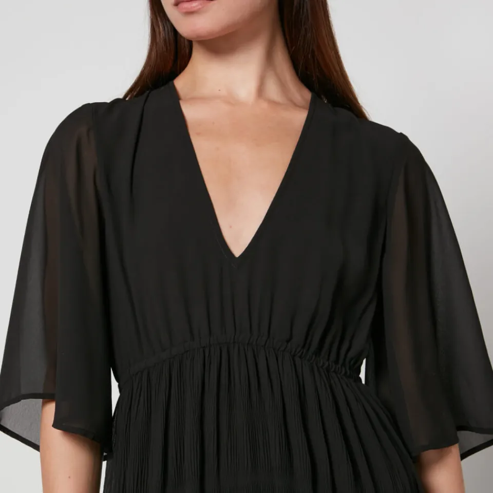Dresses|Dresses|Ganni Plissé-Georgette Midi Dress - EU 34/UK 6