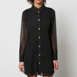Dresses|Dresses|Ganni Plissé-Georgette Shirt Dress - EU 34/UK 6
