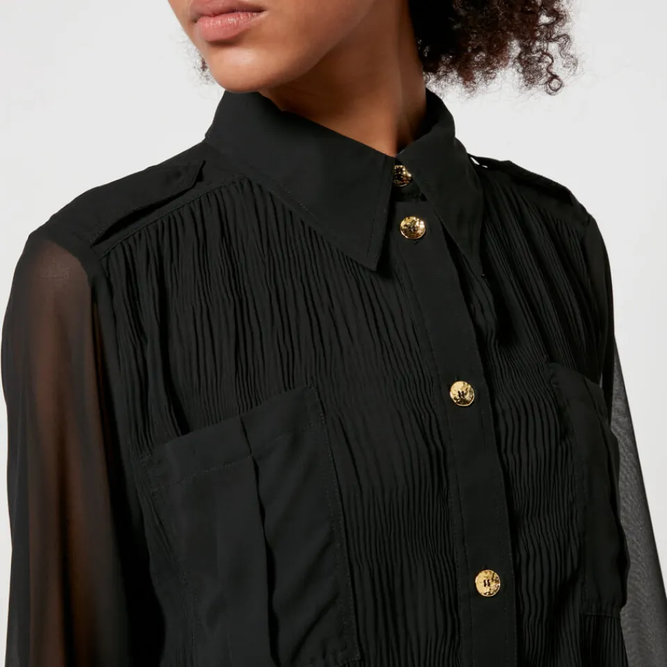 Dresses|Dresses|Ganni Plissé-Georgette Shirt Dress - EU 34/UK 6