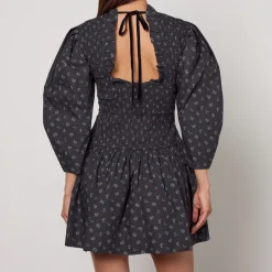 Dresses|Dresses|Sleeper Ganni Printed Floral-Print Organic Cotton Mini Dress - UK 6