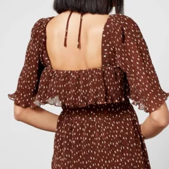 Dresses|Dresses|Dr. Martens Ganni Printed Plissé-Georgette Midi Dress - EU 36/UK 8