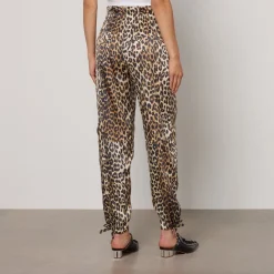 Trousers|Co-Ord Sets|Lollys Laundry Ganni Printed Satin Trousers - UK 6
