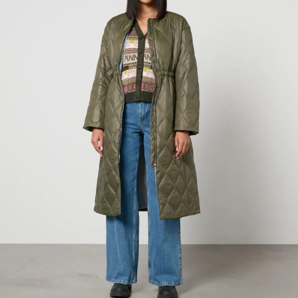 Jackets|Coats|Barbour Ganni Quilted Nylon Coat - S/M