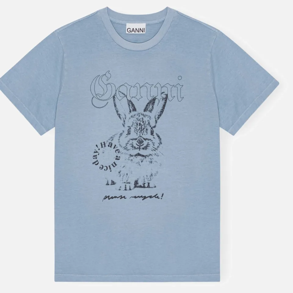 Loungewear|T-Shirts And Tops|Ganni Re-Cut Basic Relaxed Cotton-Jersey T-shirt - XS