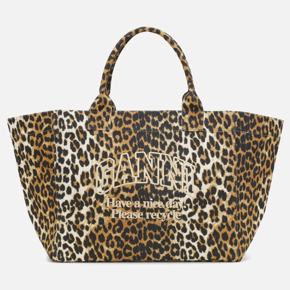 Holiday Bags|Bags|Ganni Recycled Cotton-Canvas XXL Shopper Bag