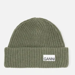 Hats|Anni Lu Ganni Ribbed Wool-Blend Beanie