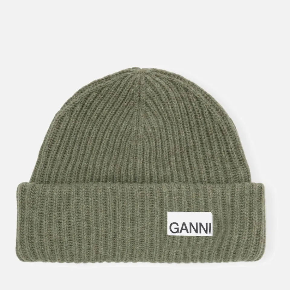 Hats|Anni Lu Ganni Ribbed Wool-Blend Beanie