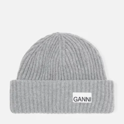 Hats|Anni Lu Ganni Ribbed Wool-Blend Beanie