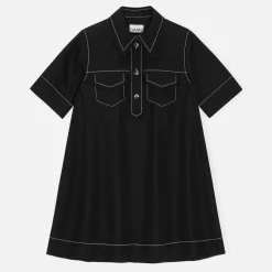 Dresses|Dresses|Ganni Sable Crepe Mini Dress - 34