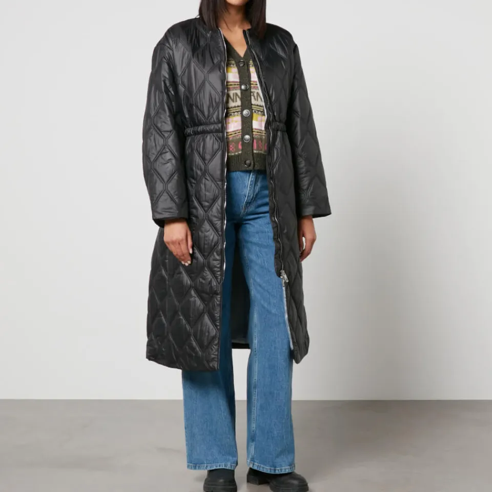 Jackets|Coats|Dr. Martens Ganni Shiny Long Quilted Shell Coat - S/M