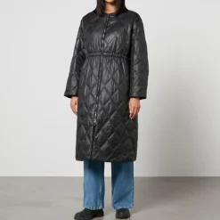 Jackets|Coats|Dr. Martens Ganni Shiny Long Quilted Shell Coat - S/M